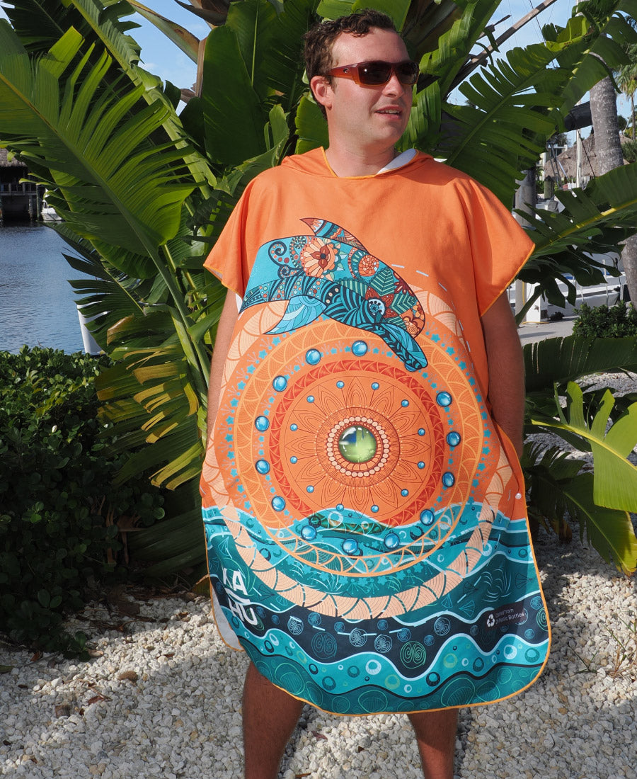 Nai'a Dolphin Towel Poncho | Quick-Dry Beach Poncho | Kahu Nai'a Dolphin Towel Poncho | Quick-Dry Beach Poncho | Kahu