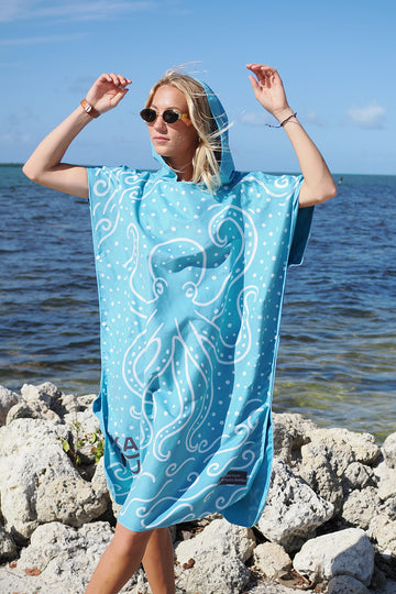 He’e - Premium Suede Microfiber Towel Poncho