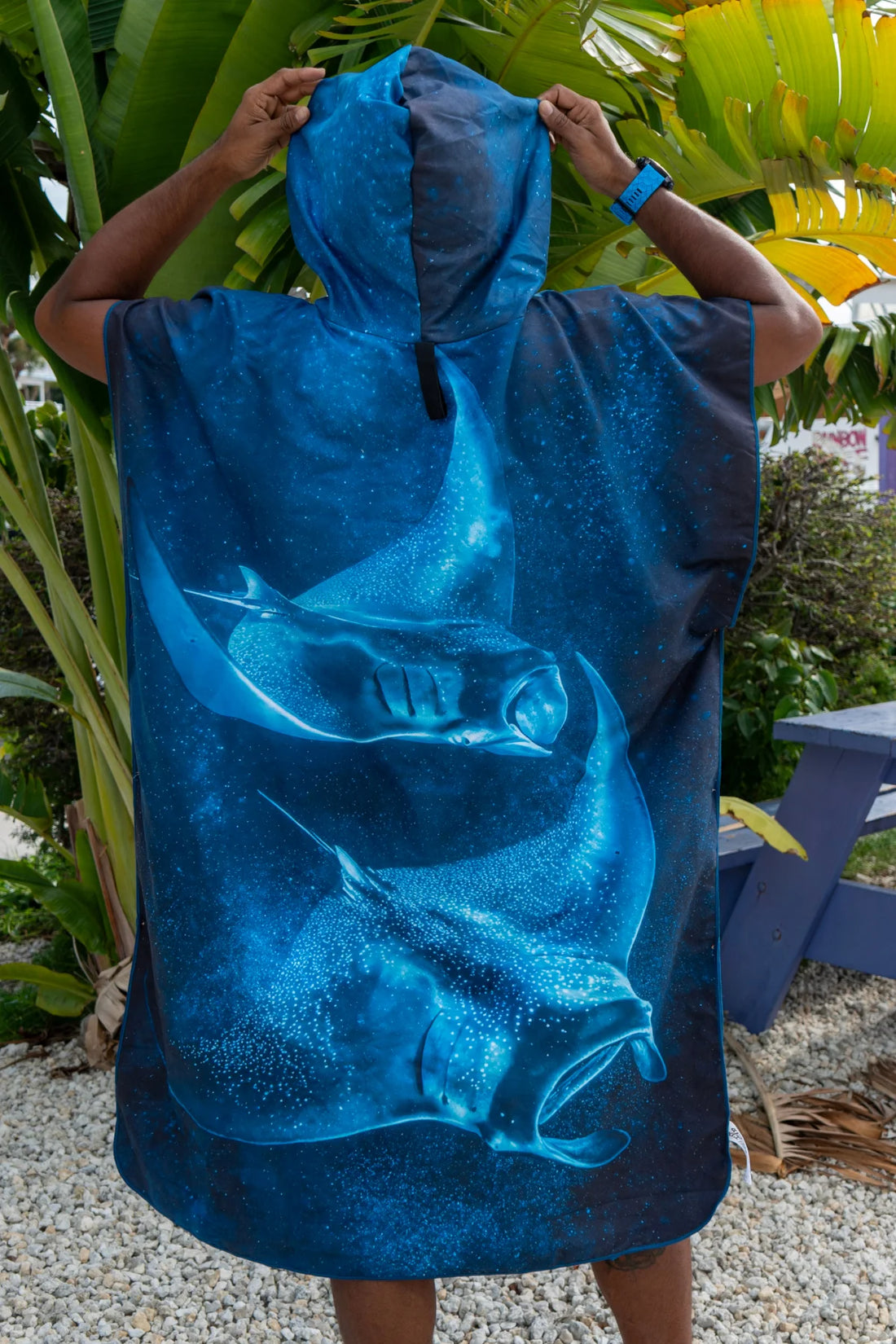 Kukui Kai - Manta Ray Towel Poncho (Max)