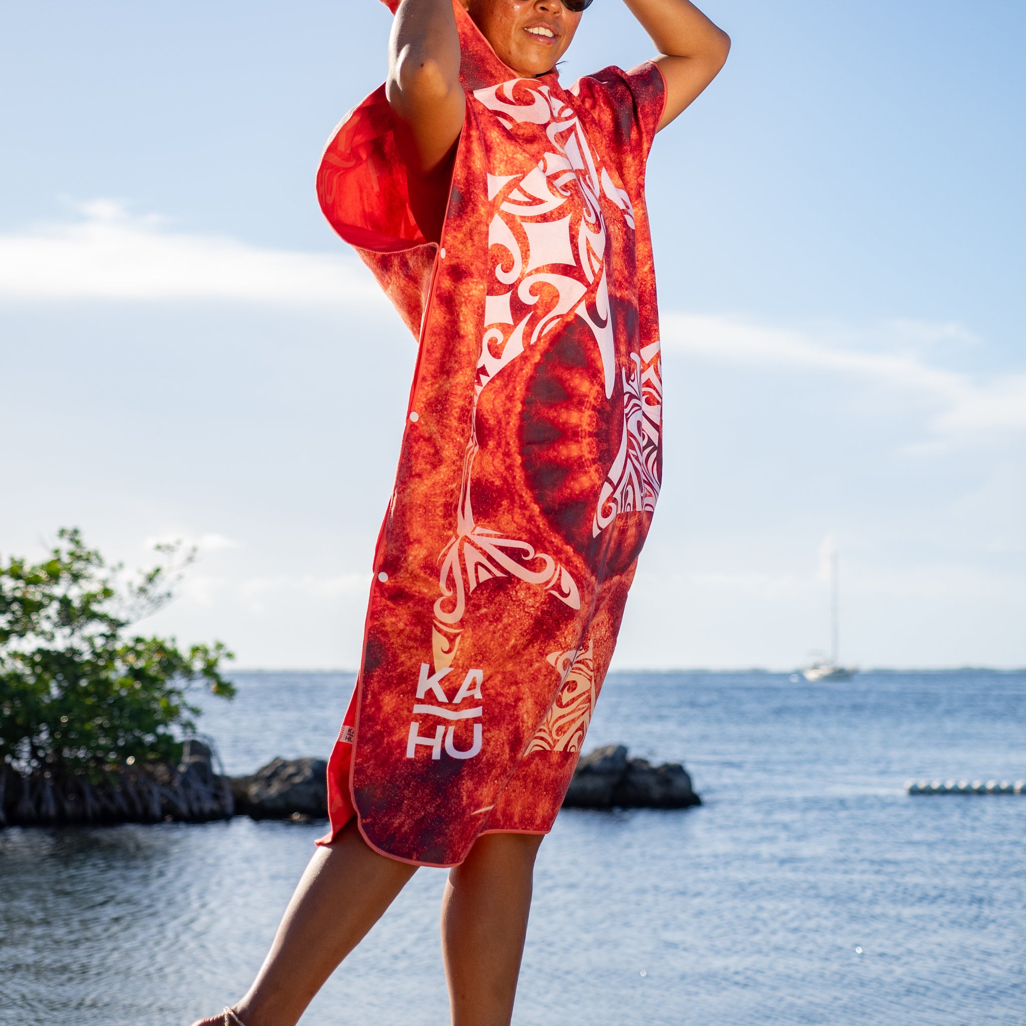 beach poncho dress THE Beach PONCHO in Citrus Awning STRIPED Gauze Citrus Awning Stripe Chios Gauze / 2023SP491 CASCG / XS/S